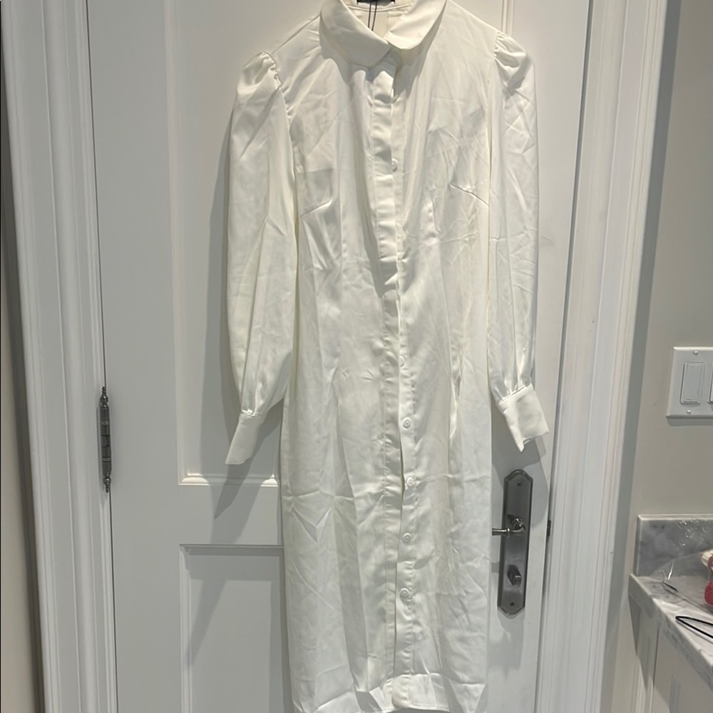 BNWT SHEIN White Maxi Dress with Ruffled Accents 👵MT